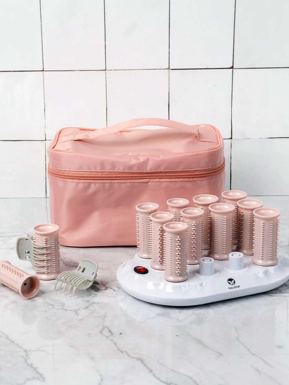 NEW CALISTA LONG HOT ROLLERS Electric Hair Roller Set Home Styling CURLS